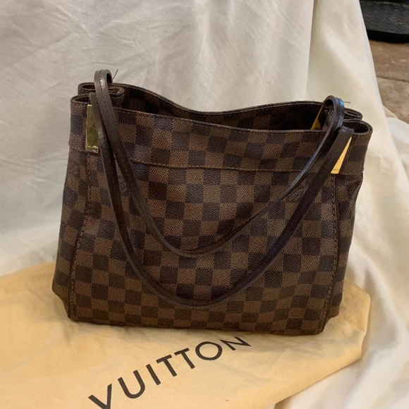 Marylebone PM Brown Damier Ebene Canvas Tote - Picture 2 of 8